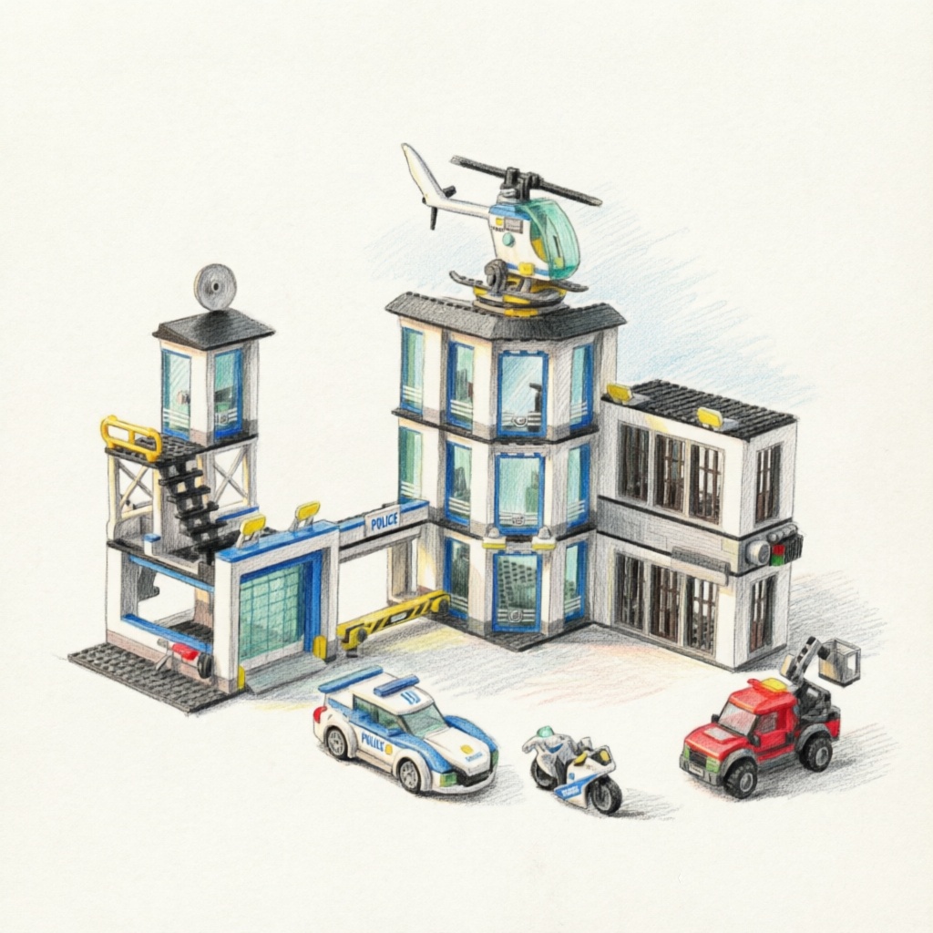 Lego Set Creator - Specjalny Zestaw Klocków do Składania: Komisariat
