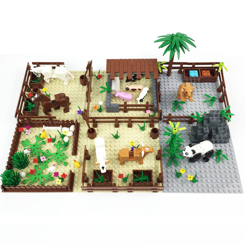 Lego Set Creator - Klocki MOC Miasteczko Farma Scena Wiatrak