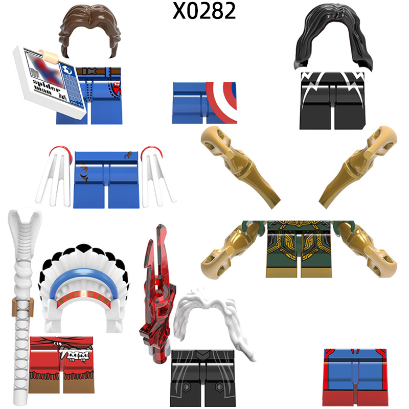 Lego Set Creator - Figurki tarcza różdżki nogi blokuje włosy