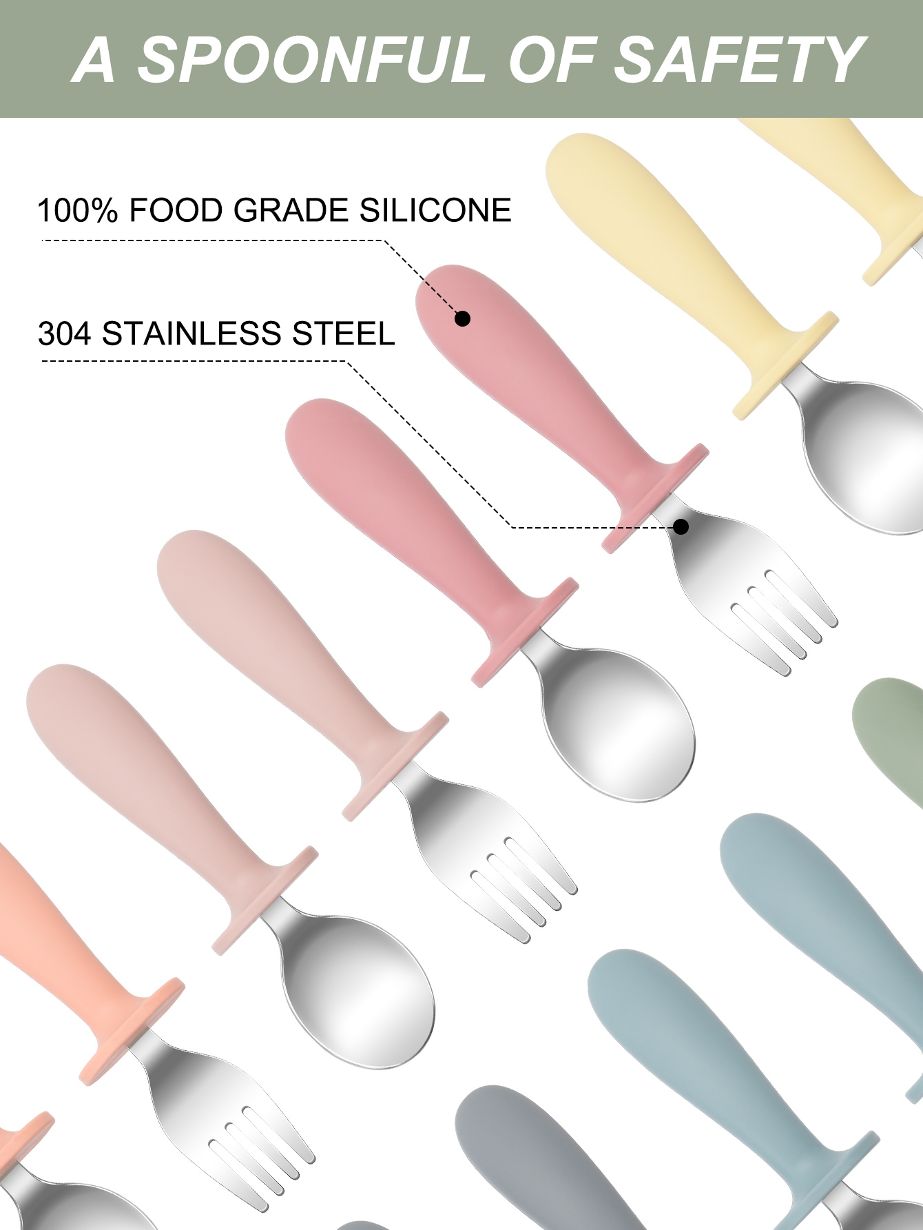 2 SZT. Zestaw sztućców ze stal – Baby Food Weaning recenzja i cena