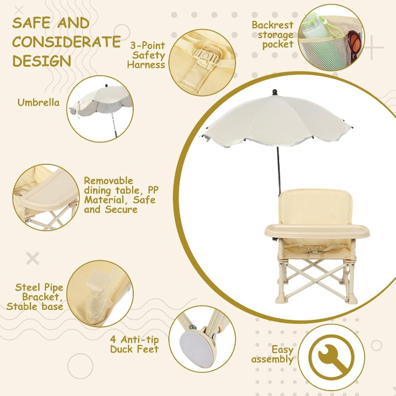 Dziecięce krzesełko plażowe z  – Baby Food Chair recenzja i cena